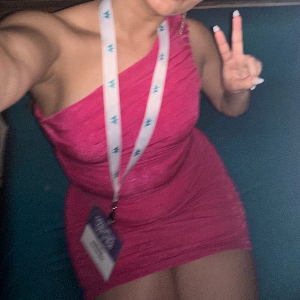 Pink One Shoulder - Picture 2 of 2